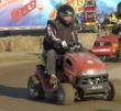 Art Neavill, National Lawn Mower Racing Hall of Fame driver, in action
